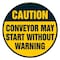 Signmission Conveyor May Start Without Warning 16in Non-Slip Floor Marker, 16" x 16", FD-2-C-16-99956 FD-2-C-16-99956 - alternate 1